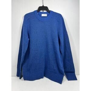 Selected Homme Men’s Alpaca Wool Blend Sweater Blue Sz L Crew Neck